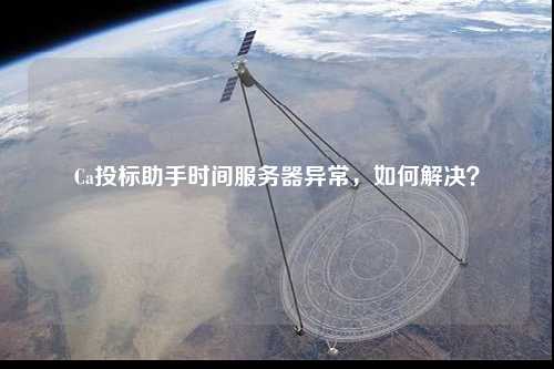 Ca投標(biāo)助手時(shí)間服務(wù)器異常，如何解決？